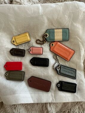 11 Coach Leather Hangtags in Multicolor Mix Bundle